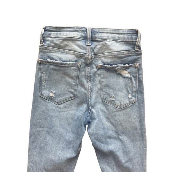 Vervet Skinny Jeans Women's Size 24 Blue Light wash distressed Button fly Grunge - Picture 14 of 15